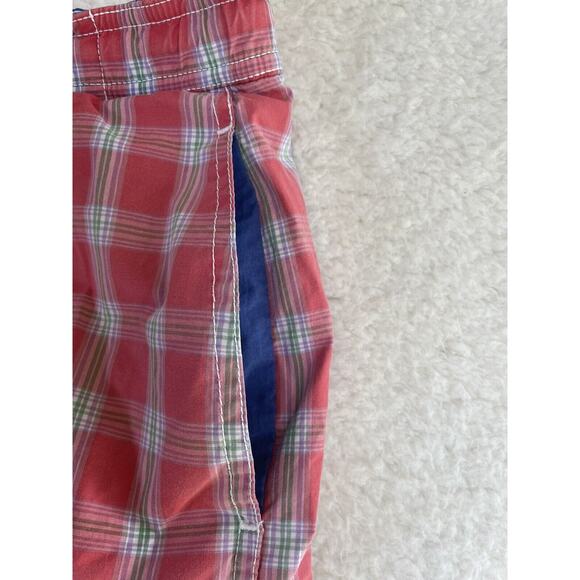 Tommy Hilfiger Swim Trunks Mens Large Blue/Red Plaid Drawstring Pockets Flag - Picture 5 of 12